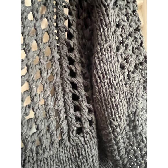 Chico's‎ boho retro fringed short caridgan open weave size 1 grunge stunning - Picture 6 of 6